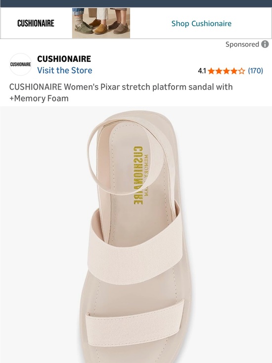 Cushionaire Shoes - Cushionaire Women's Stretch Platform Sandal in Taupe